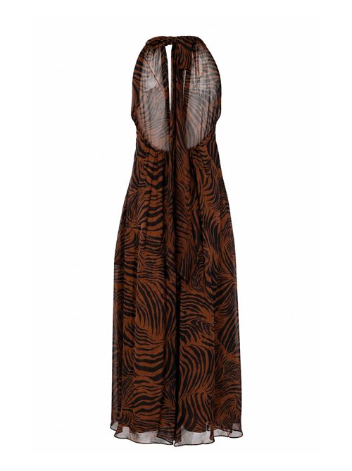 Abito MSTSALICE in chiffon di seta stampato Marrone MAX MARA STUDIO | 2616221092600002